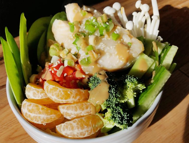Asian Bowl Buddha with Haddock Fillet
