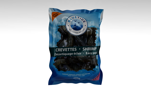 Crevettes d’élevage Surgelées Blanches – Pelage Facile – Surgelée Individuellement 907g 26/30