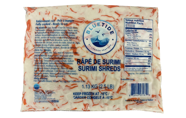 Frozen Wild Crab Surimi Shreds 1.13kg