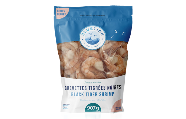 Frozen Farm Shrimp Tiger – Peeled & Deveined (P&D) – Tail On – Individually Quick Frozen (IQF) 907g 16/20
