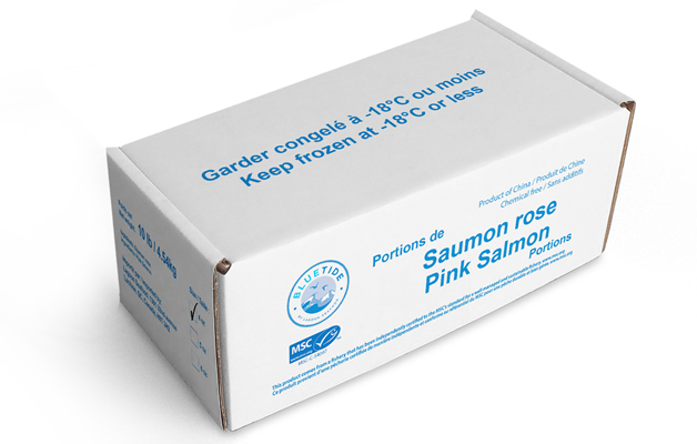 Frozen Wild Pink Salmon Portion – Chemical Free (CF) – Vacuum Packed (VP) 4oz 4.54kg