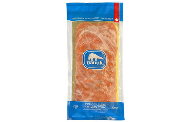 Frozen Wild Salmon Coho Nanuk Smoked – Sliced 300g