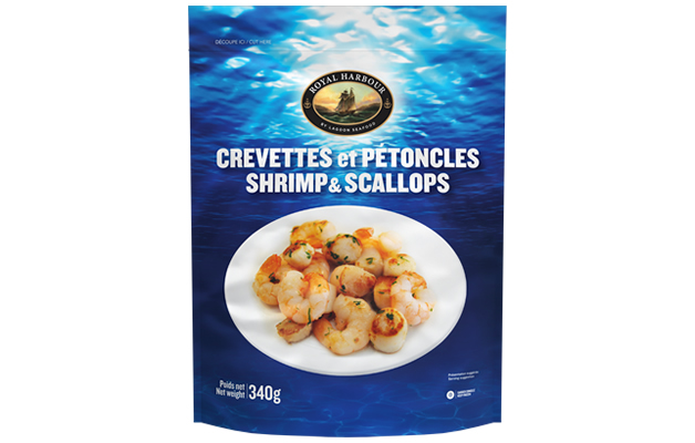 Mélanges Pétoncles & Crevettes Surgelé 340g