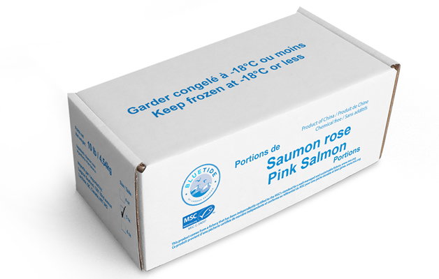 Frozen Wild Pink Salmon Portion – Chemical Free (CF) – Vacuum Packed (VP) 5 Oz 4.54kg