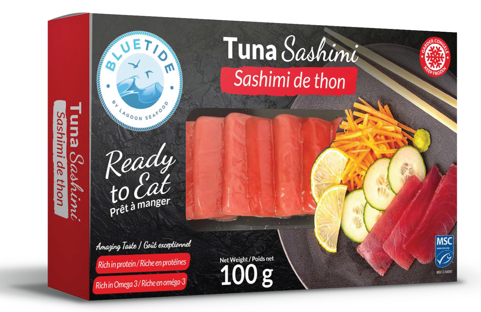Sashimi de thon 100g – emballage sous vide