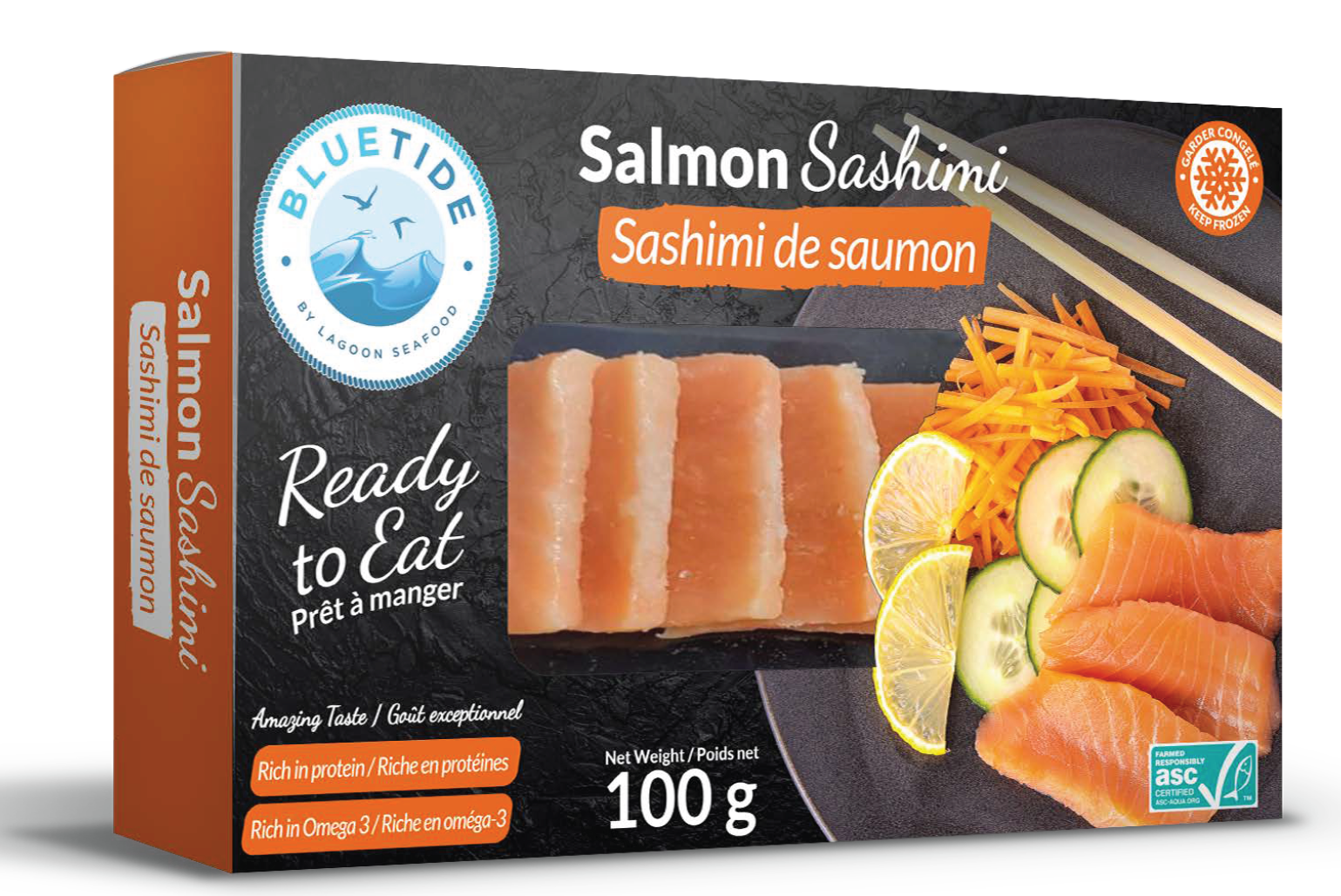 Atlantic Salmon Sashimi 100g – skin pack