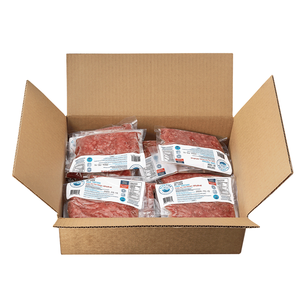 20 x 227g Frozen Wild Tuna Tartare Cubes Canada Lagoon Seafood