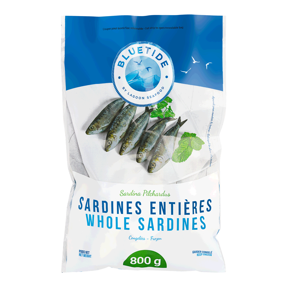 20 x 800 g Frozen Wild Sardine Chem free Whole Lagoon Seafood