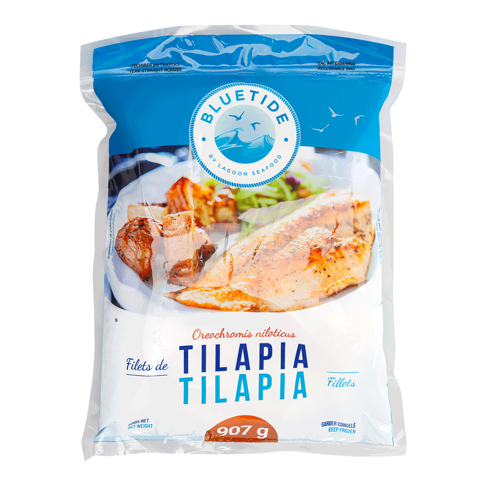 3/5 oz 10 x 907 g Frozen Farm Tilapia Fillet IVP Chem free China Lagoon Seafood