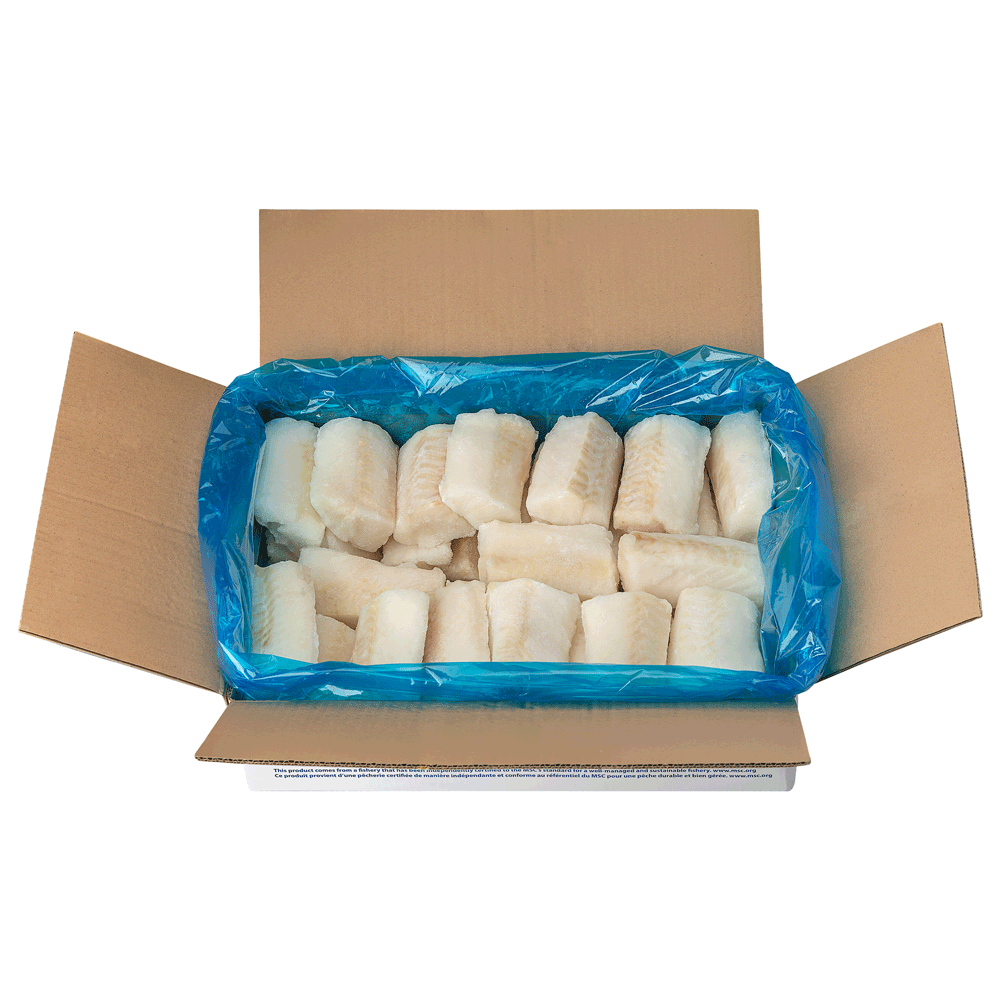 4 oz 4.54 kg Frozen Wild Cod Loin MSC Lagoon Seafood