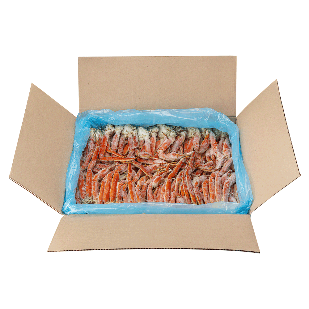 5/8 13.61 kg Frozen Wild Crab Snow Cooked Section Canada Lagoon Seafood