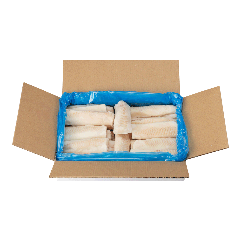 5 oz 4.54 kg Frozen Wild Haddock Loin IQF China MSC Lagoon Seafood