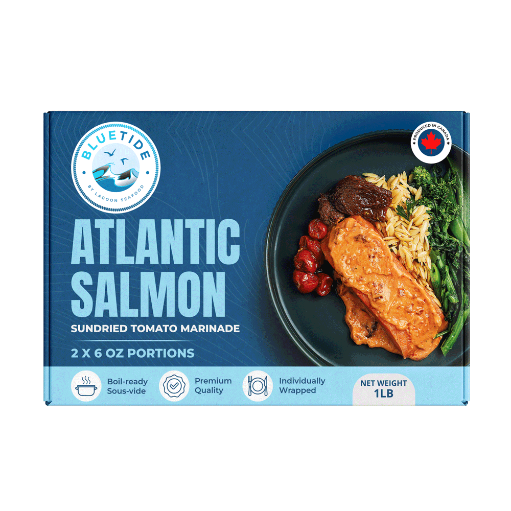10 x 454 g Frozen Atlantic Salmon with Sundried Tomato Marinade (Sous Vide- IVP) Canada Lagoon Seafood